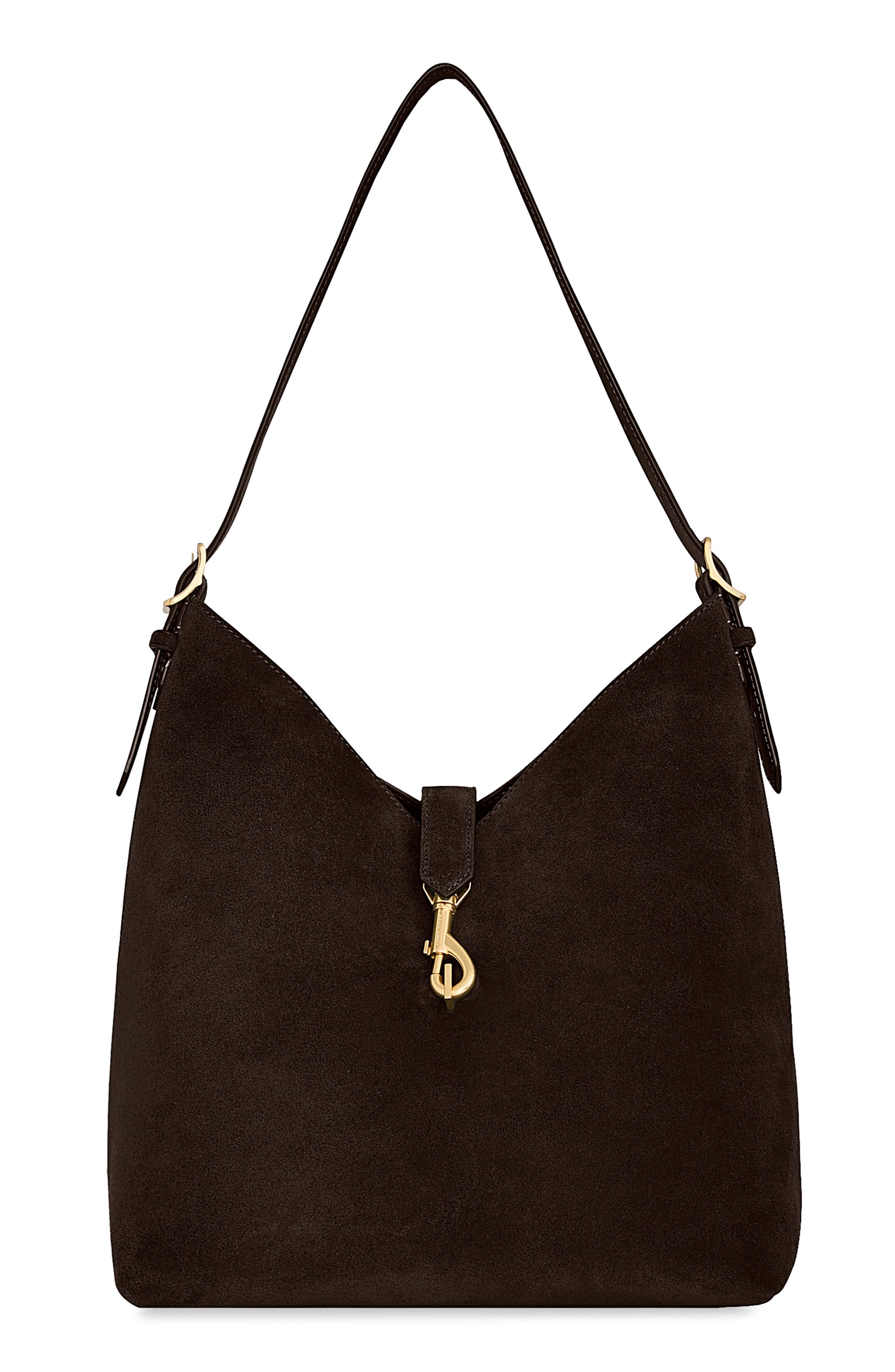Rebecca Minkoff Mini Megan Leather Hobo Bag, Main, color, Fondant