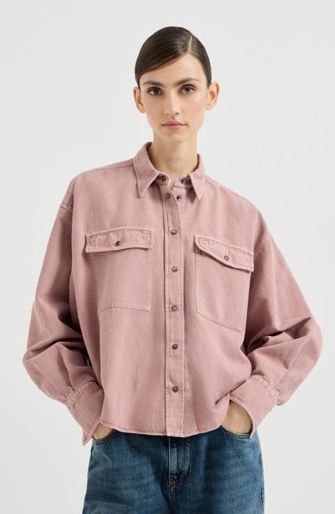 Garment-dyed cover shirt