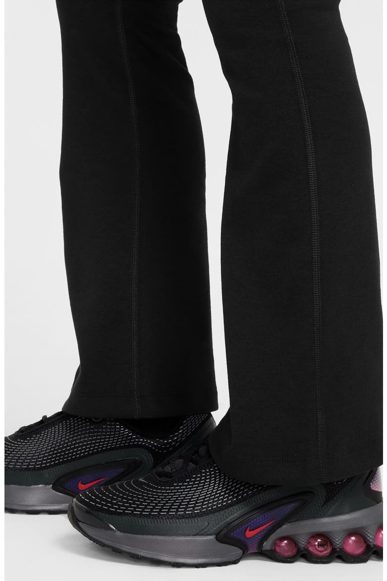 Kids' Sportswear High Waist Flare Leggings, Alternate, color, BLACK/ WHITE