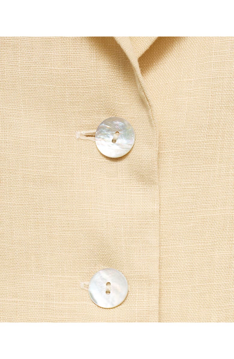 MANGO Short Sleeve Linen Camp Shirt, Alternate, color,