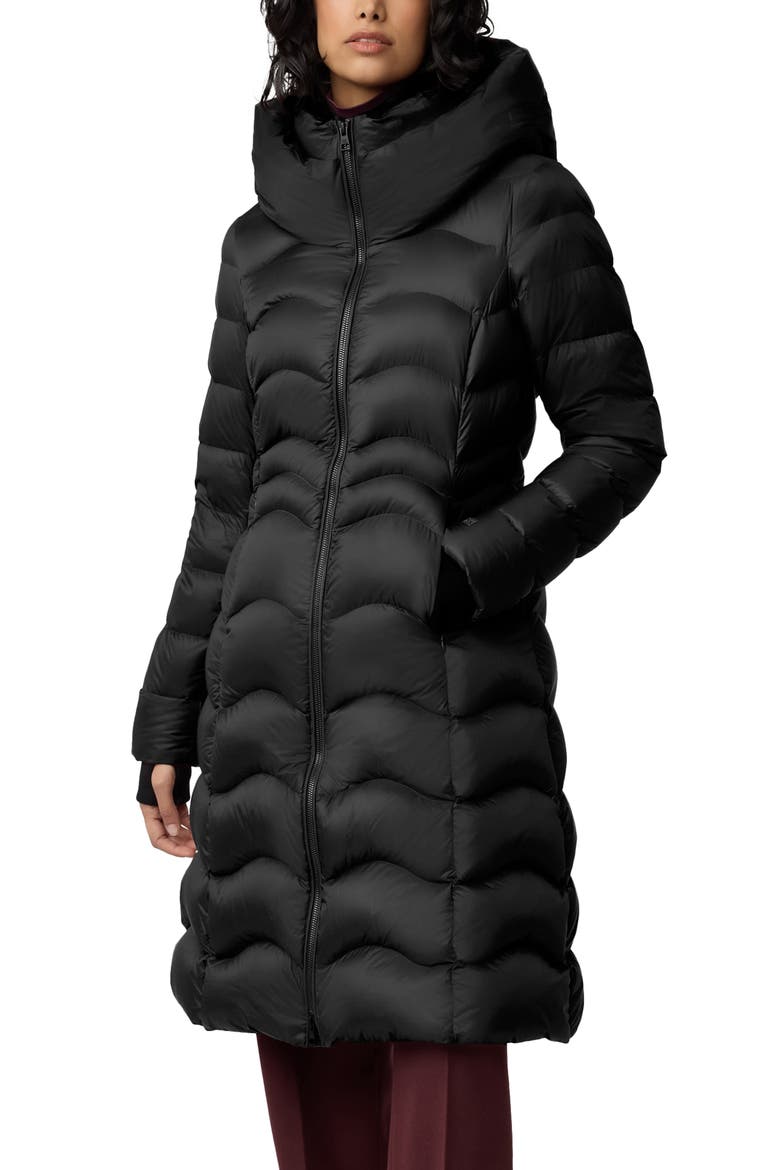 Lita Water Repellent 700 Fill Power Down Hooded Puffer Jacket, Alternate, color, BLACK