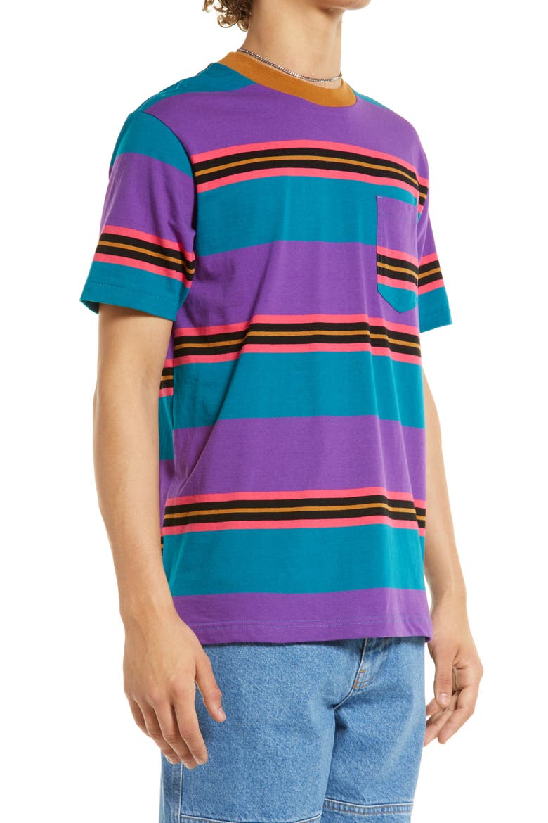Galapagos Stripe Pocket T-Shirt, Alternate, color, BISCAY BAY