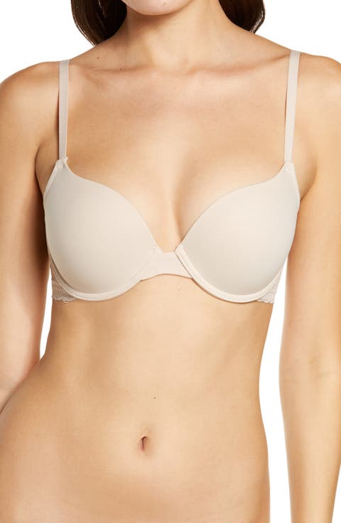 Sheer Glamour Push-Up Underwire Bra