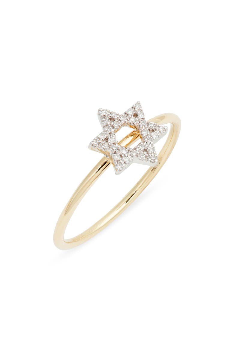 Star of David Diamond Ring, Main, color, YELLOW