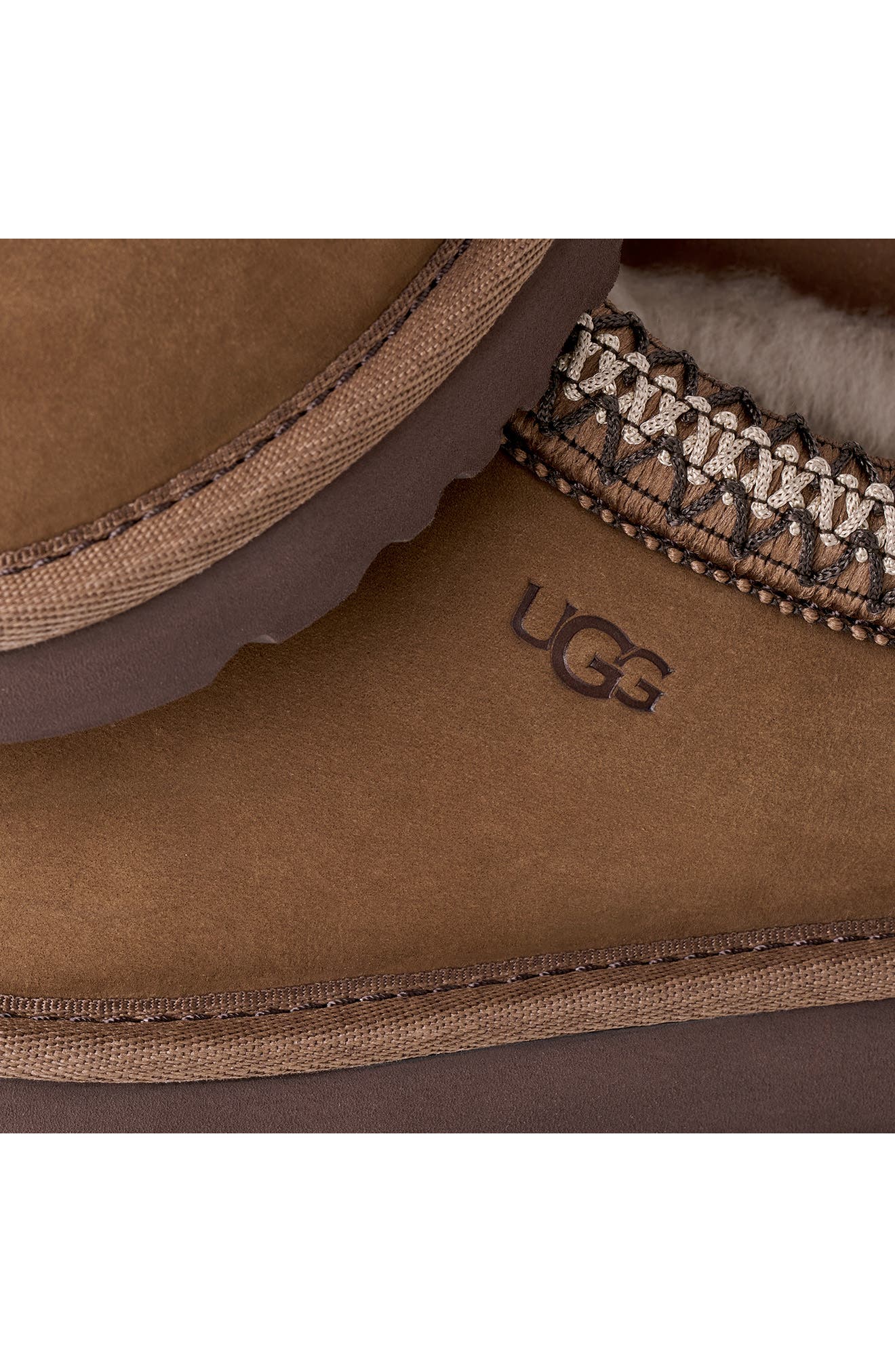 Tasman Nubuck Leather Slipper, Alternate, color, DARK CHESTNUT