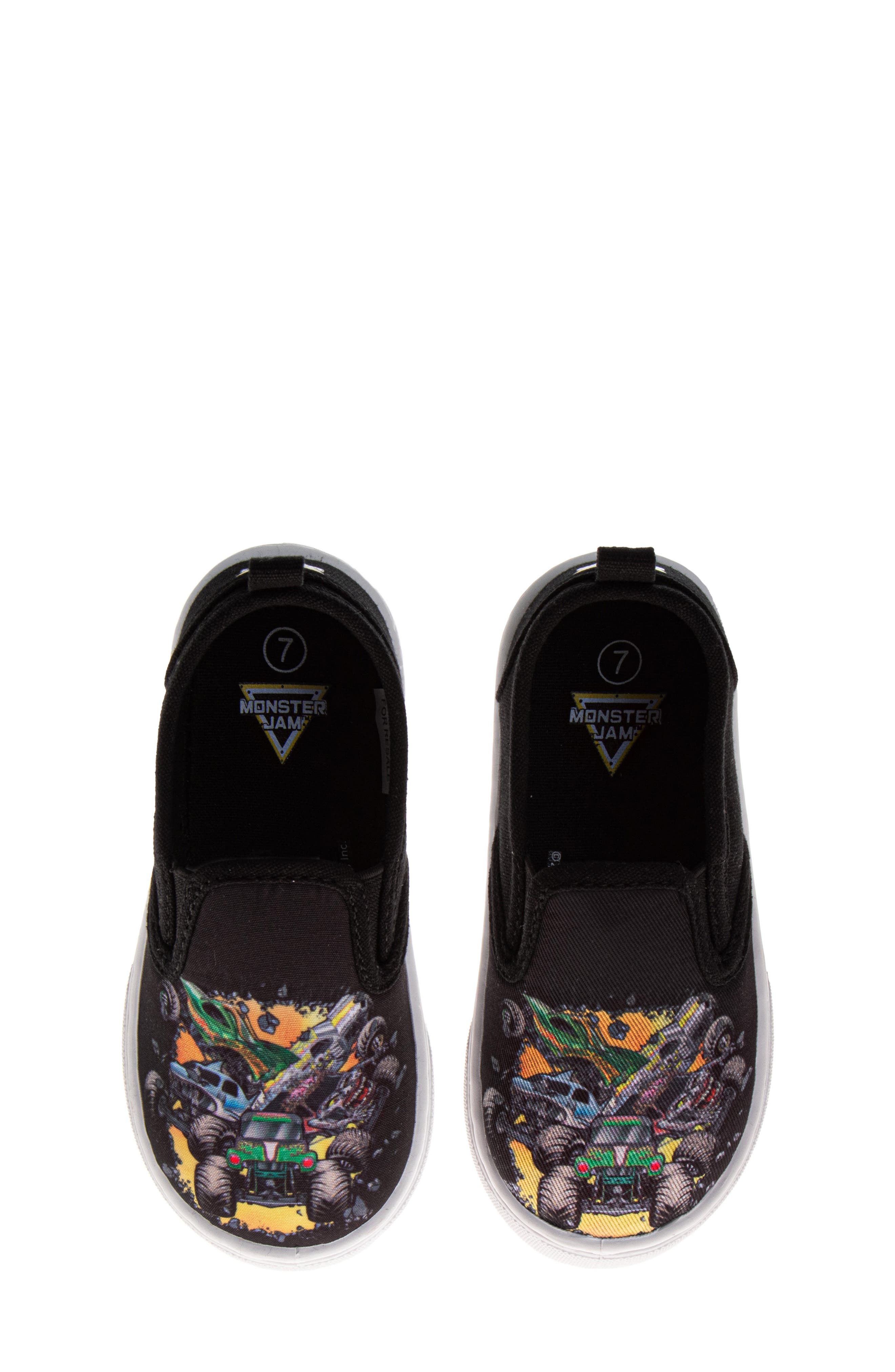 JOSMO Kids' Monster Jam Monster Truck Slip-On Sneaker, Alternate, color, 