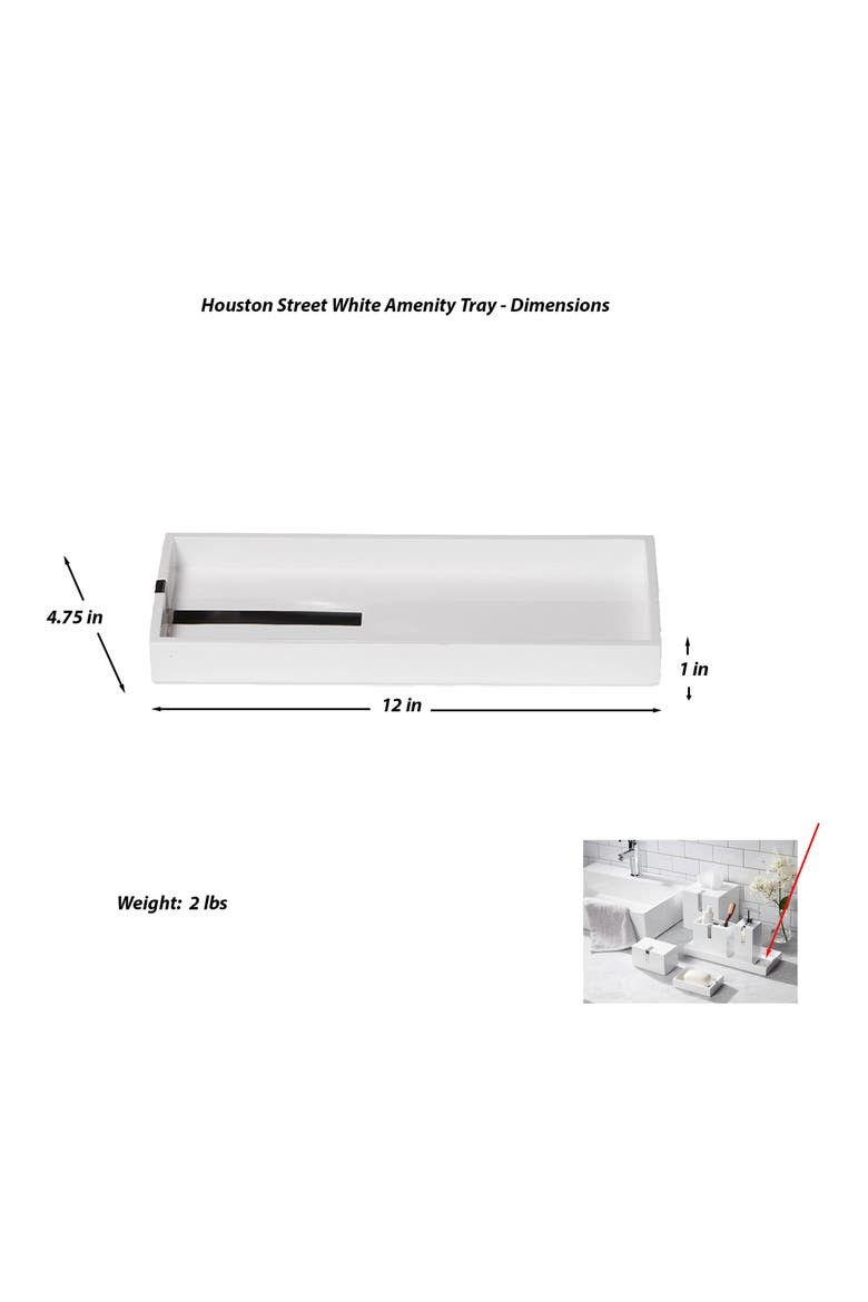 Houston Street Amenity Tray, Alternate, color, WHITE