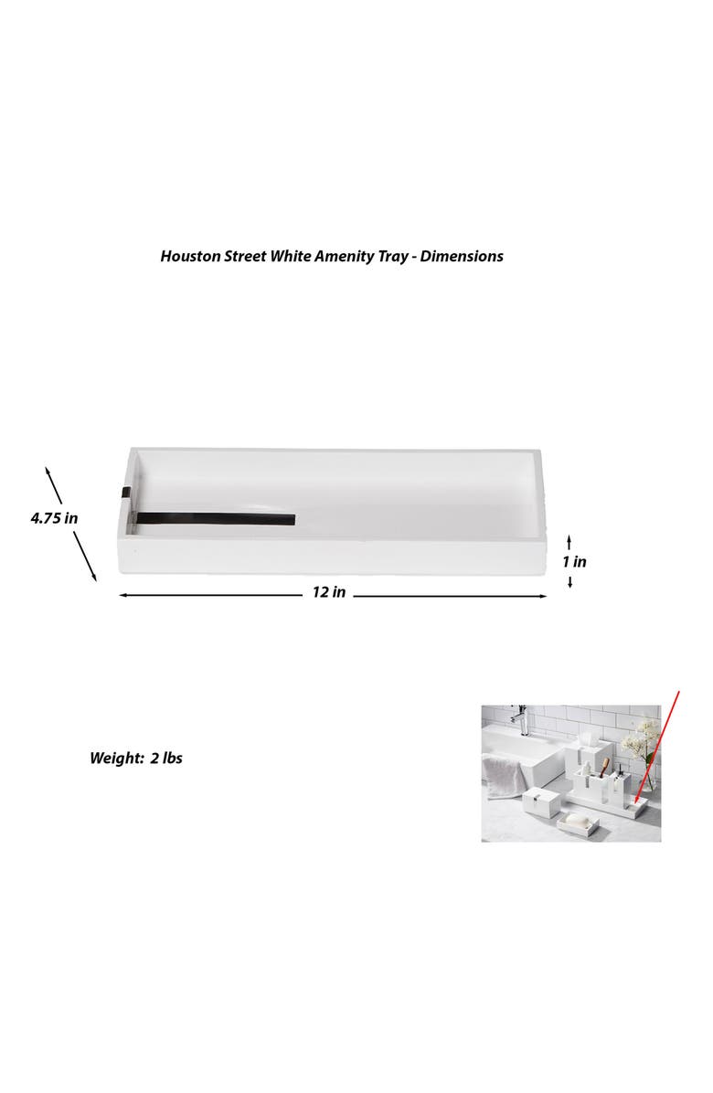 ROSELLI TRADING COMPANY Houston Street Amenity Tray, Alternate, color, White