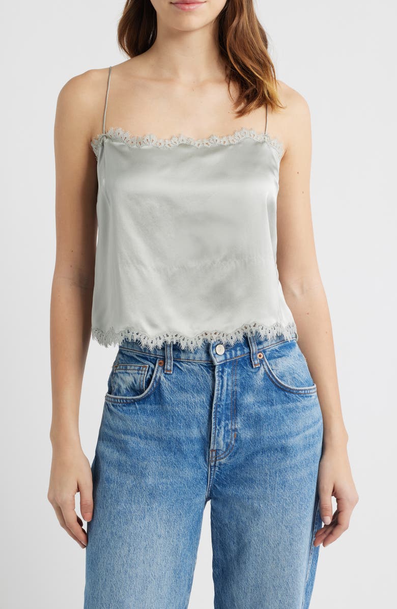 DÔEN Loure Lace Camisole, Main, color, Eucalyptus