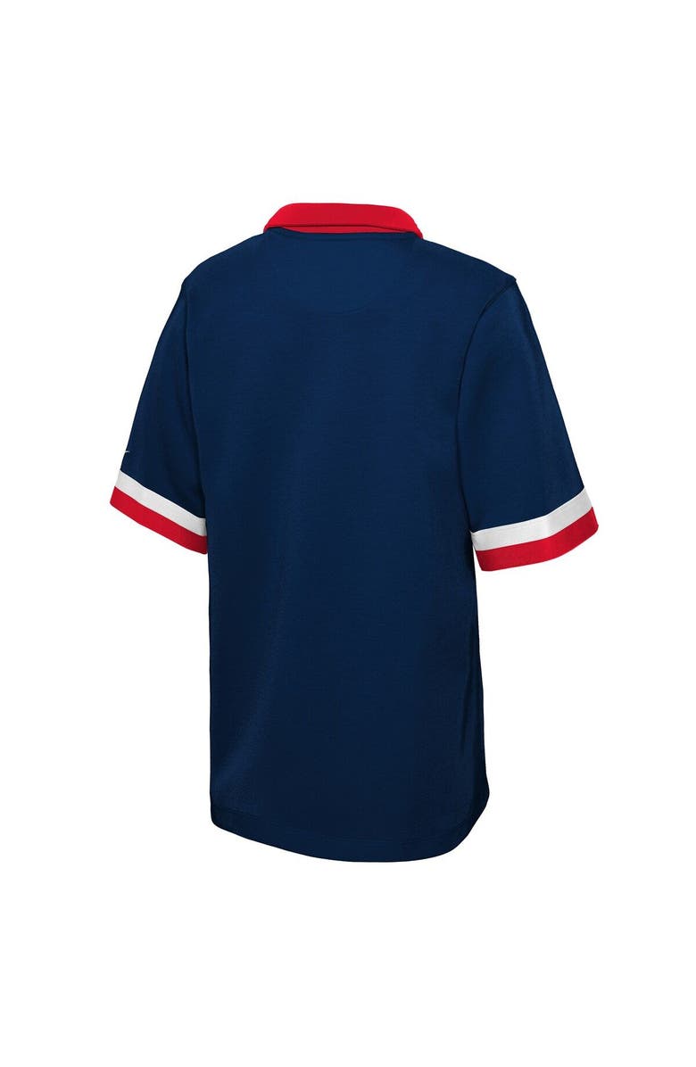 Nike Youth Nike Navy Philadelphia 76ers 2021/22 City Edition Therma Flex Short Sleeve Collar Jacket, Alternate, color, 