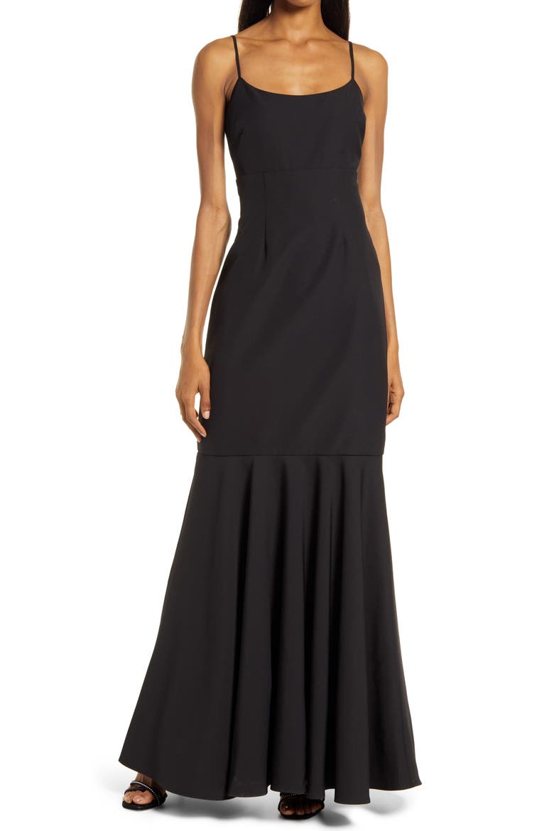 The Genevieve Camisole Gown, Main, color, BLACK