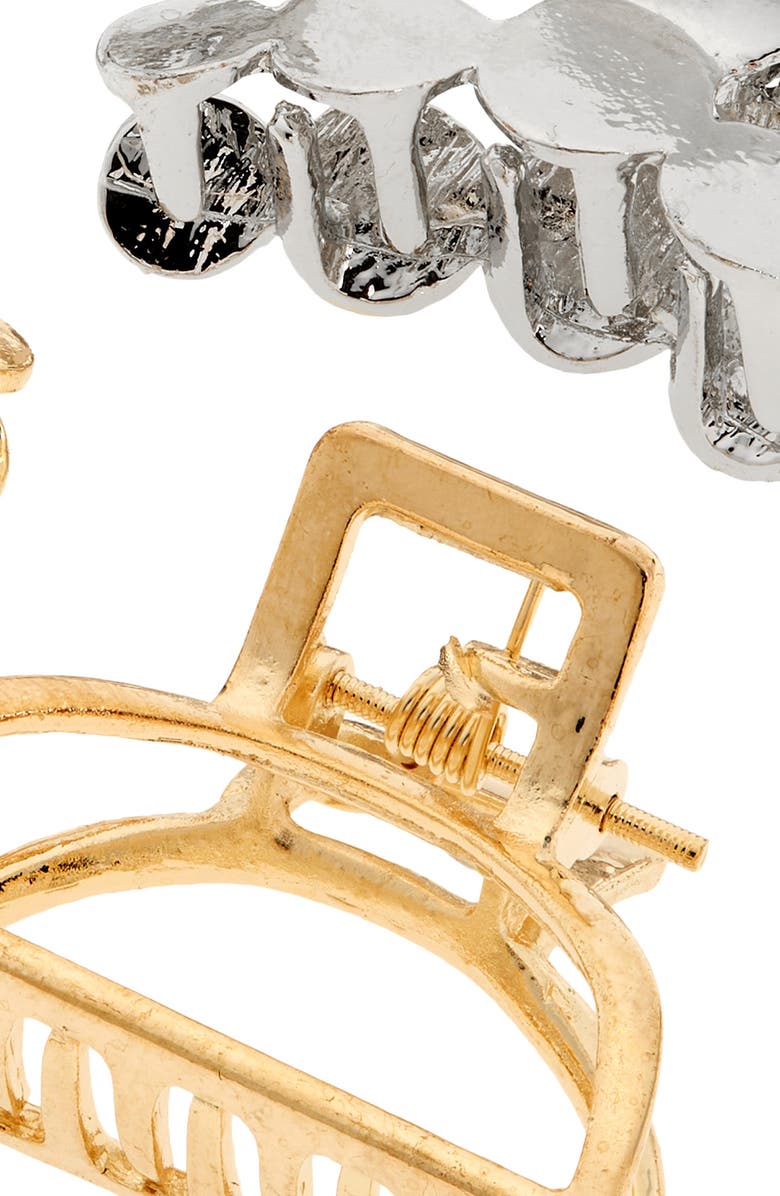 Tasha 4-Pack Textured Metal Jaw Clips, Alternate, color, 