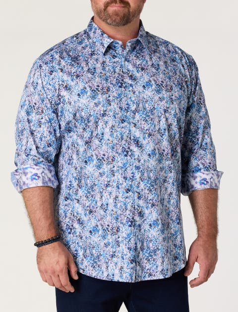 Big & Tall Paisley Floral Sport Shirt