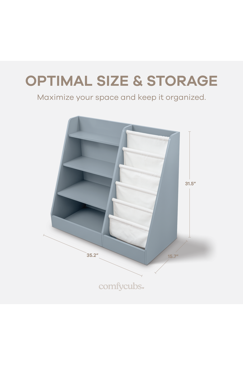 Kids Bookshelf, Alternate, color, Pacific Blue