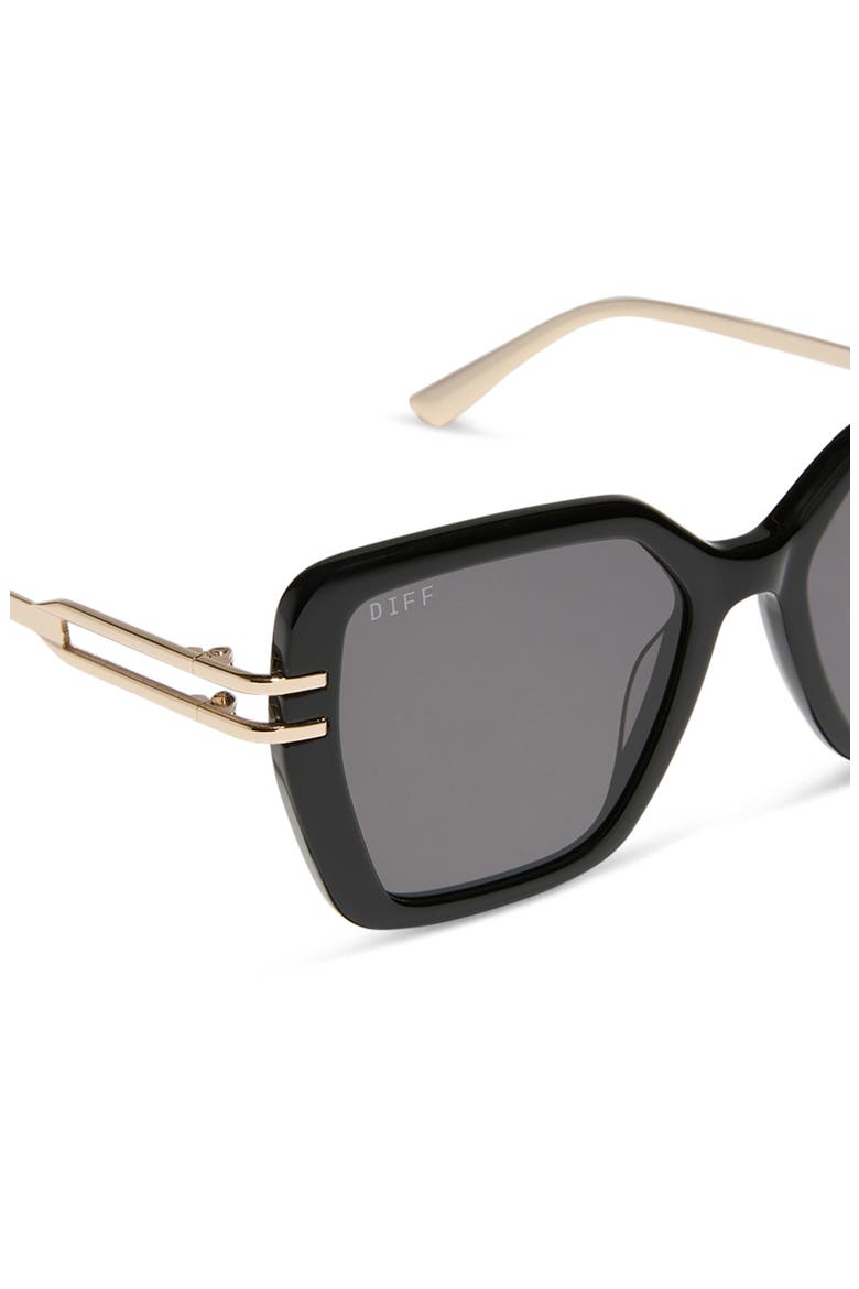Dasha 50mm Square Sunglasses, Alternate, color, BLACK / GREY