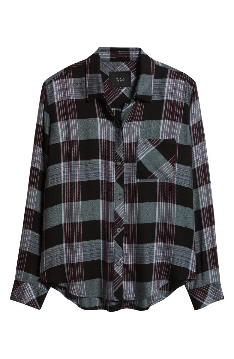 Rails Hunter Plaid Button-Up Shirt, Alternate, color, Cinder Aqua Mulberry