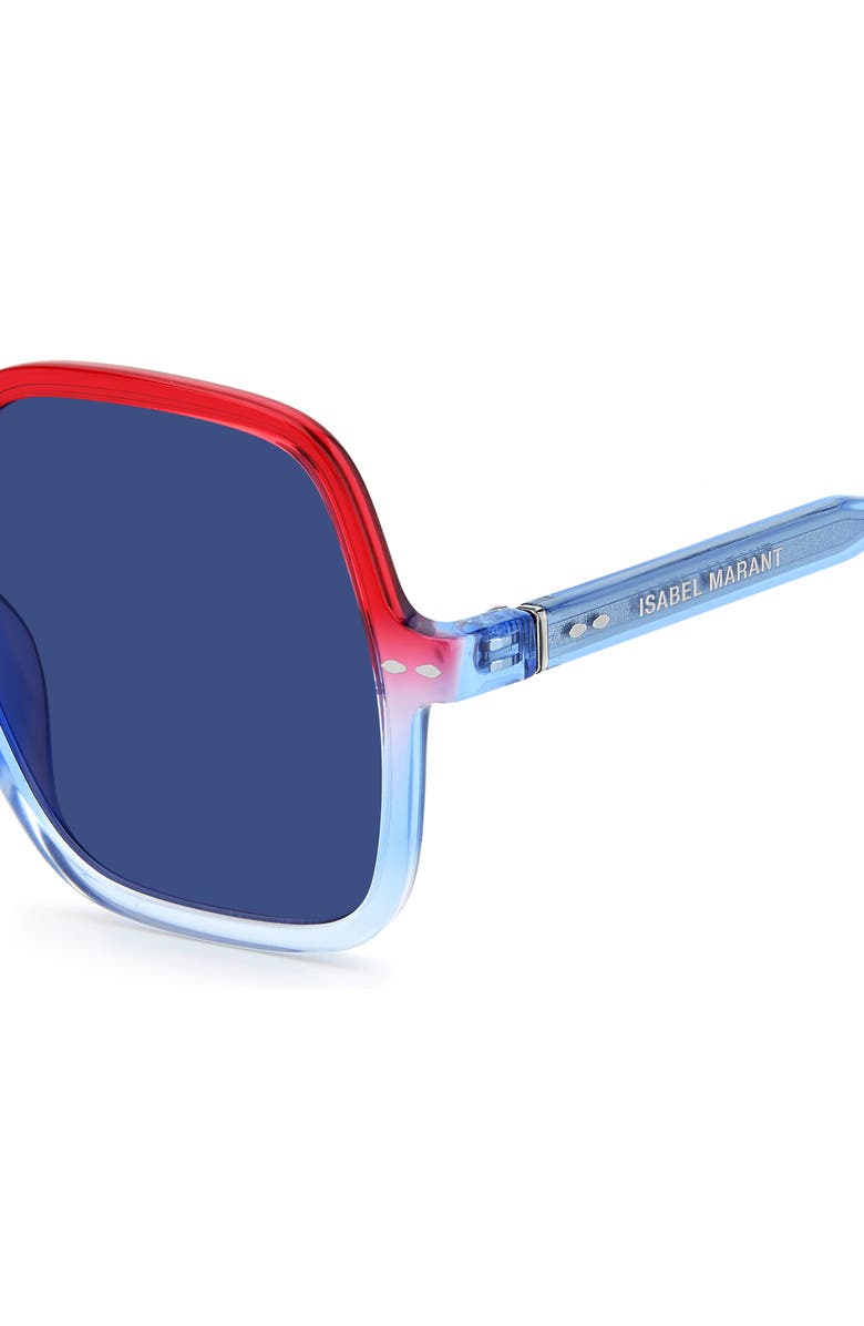 Isabel Marant Square Sunglasses, Alternate, color, Blue/ Red