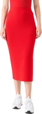 Akris punto Stretch Virgin Wool Midi Pencil Skirt
