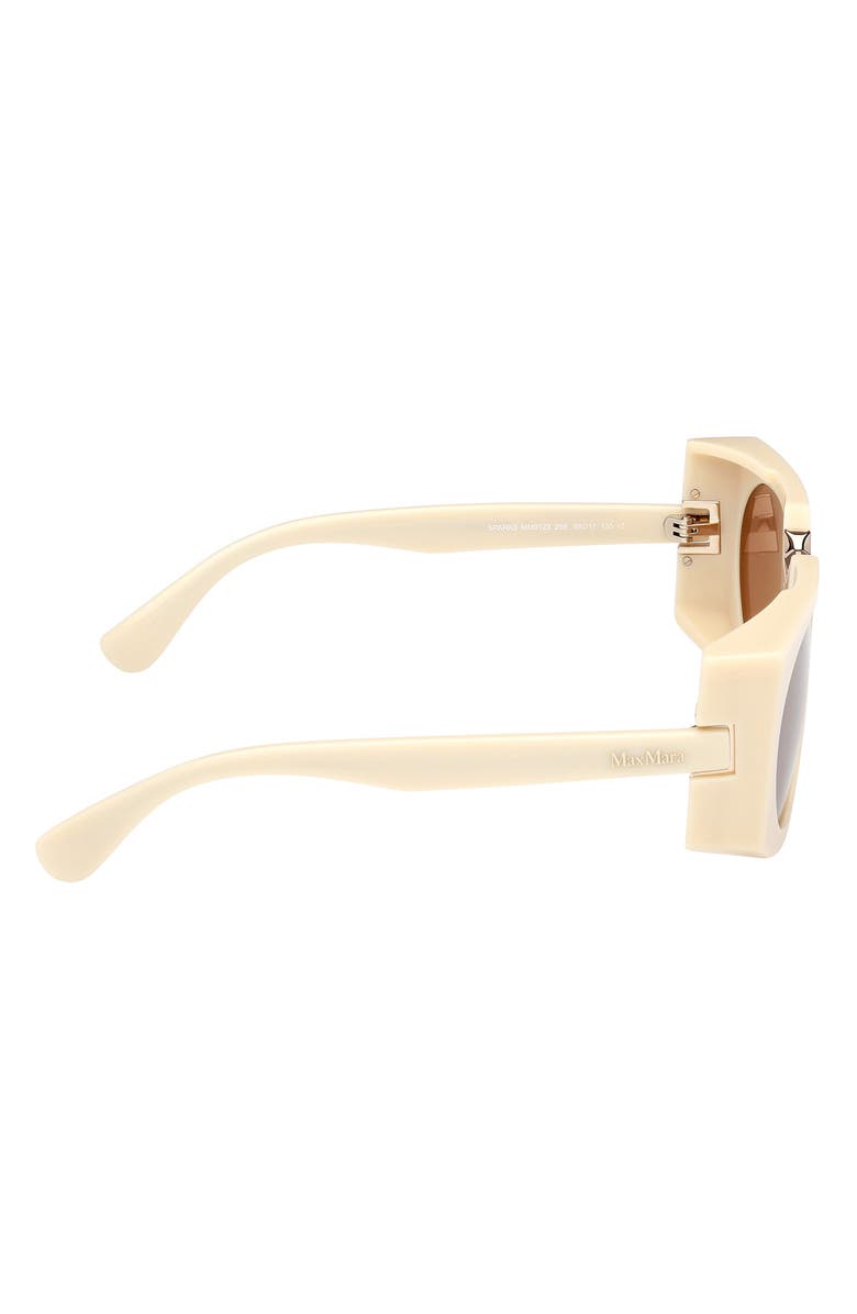 Max Mara 59mm Round Sunglasses, Alternate, color, Ivory / Brown