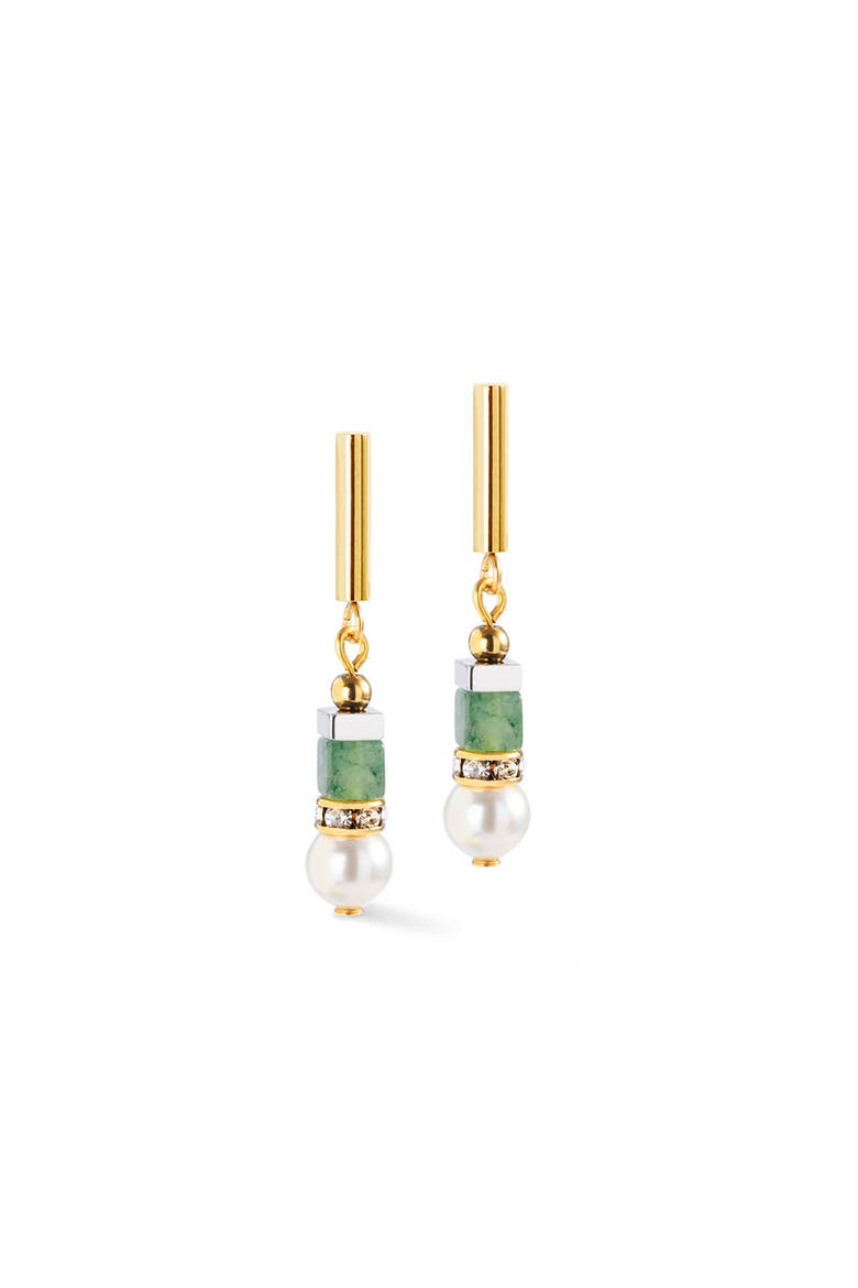 Precious Fusion Offset Earrings, Alternate, color, Green