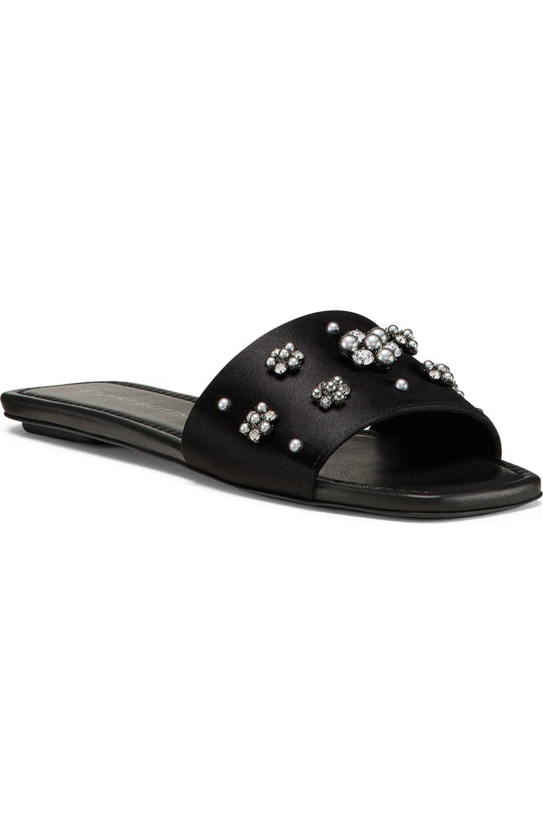 Stuart Weitzman Poppy Embellished Slide Sandal, Main, color,