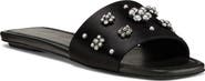 Stuart Weitzman Poppy Embellished Slide Sandal