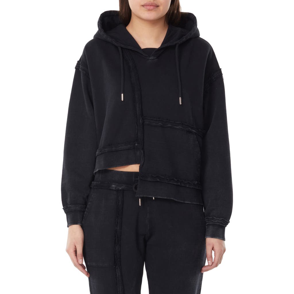 Elevenparis Asymmetrical Cotton Hoodie In Black