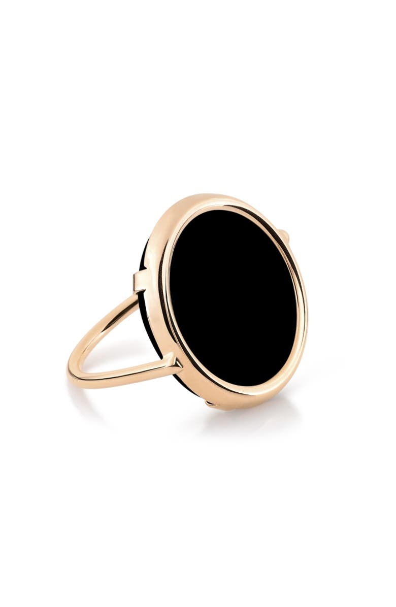 ginette ny Disc Ring, Main, color, Black Onyx