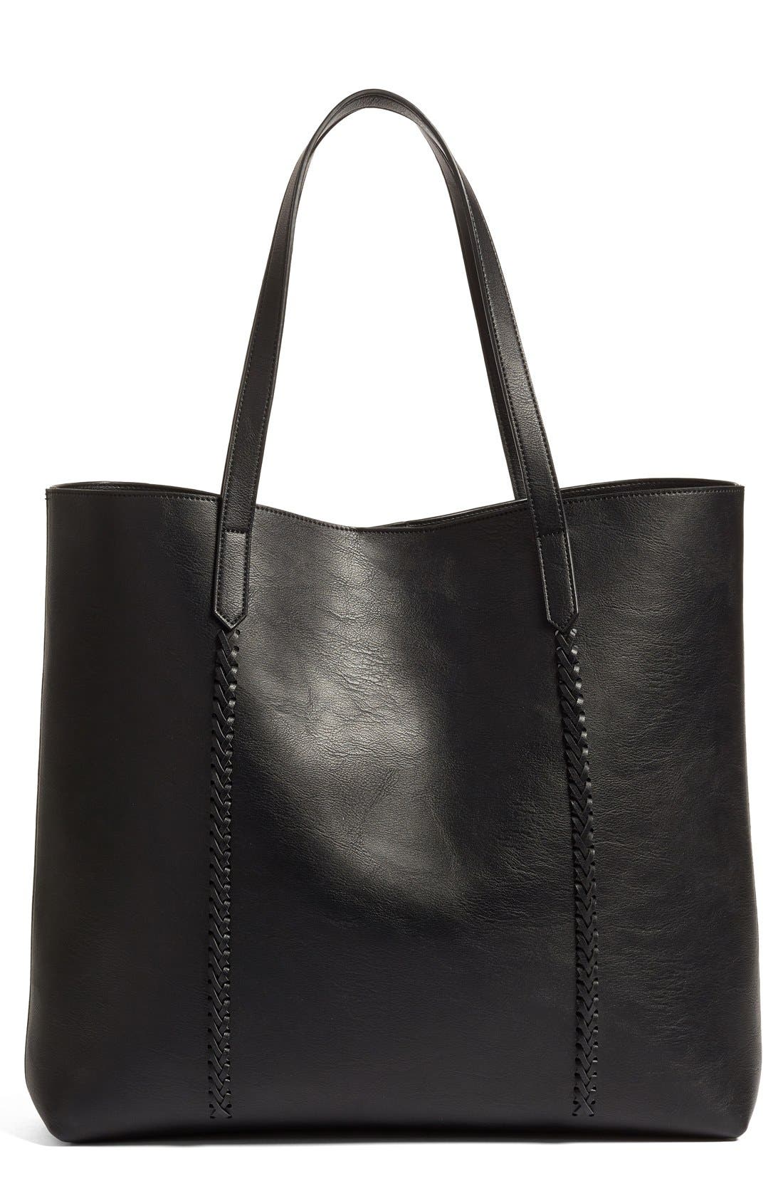 Phase 3 Faux Leather Tote, Main, color, 