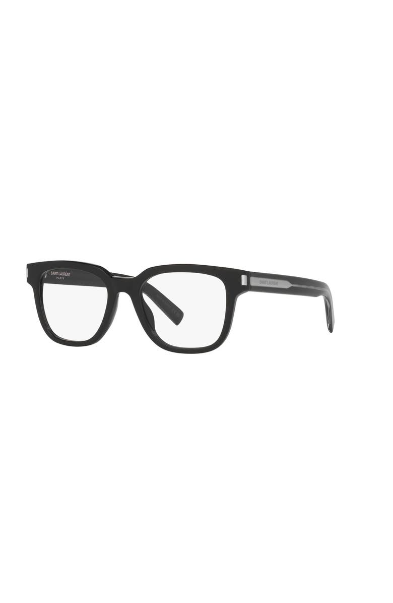 Saint Laurent 52mm Rectangle optical glasses, Main, color, Black