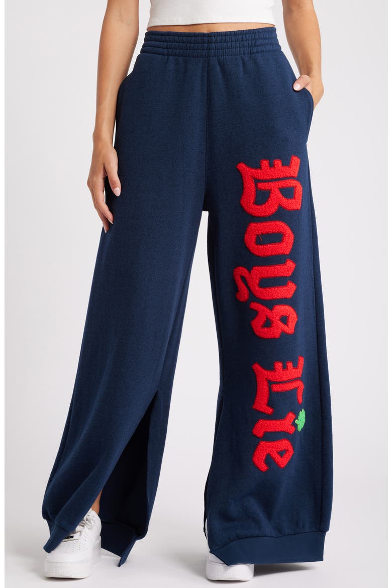 Better Luck Next Time Cotton Blend Sweatpants, Main, color, NAVY