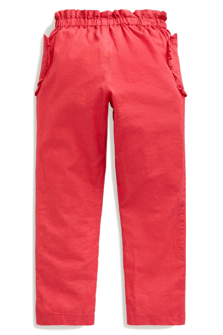 Kids' Heart Pocket Linen & Cotton Pants, Alternate, color, JAM RED