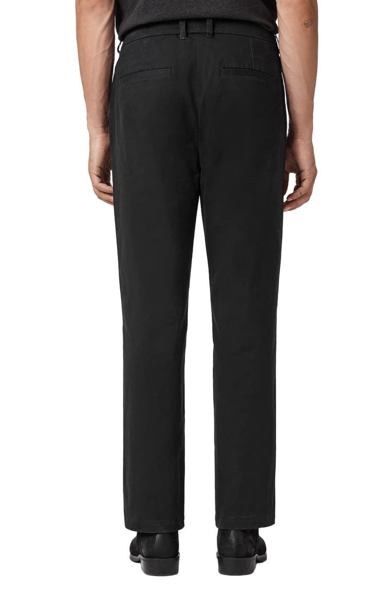 AllSaints Beckley Cotton Stretch Twill Chinos, Alternate, color, Koto Black