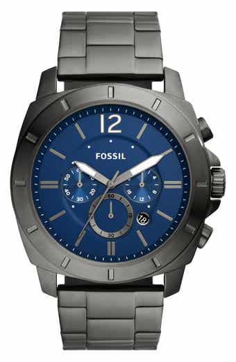Fossil Privateer Chronograph Quartz Stainless Steel Bracelet Watch, 48mm