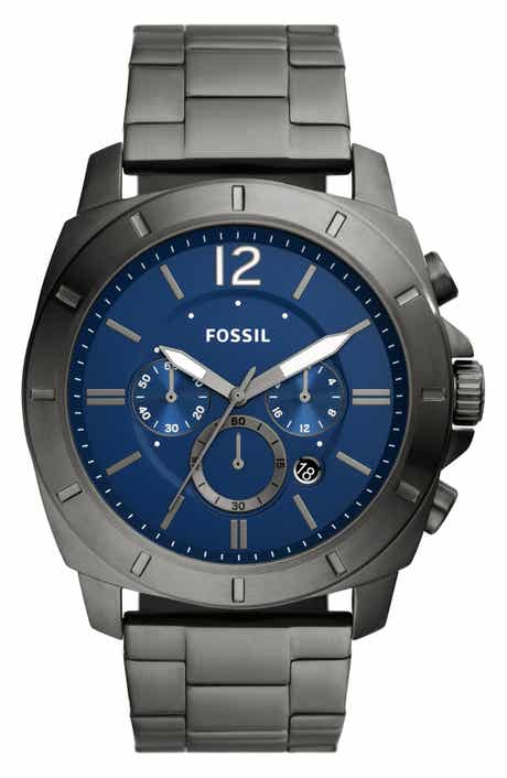 Fossil Privateer Chronograph Quartz Stainless Steel Bracelet Watch, 48mm