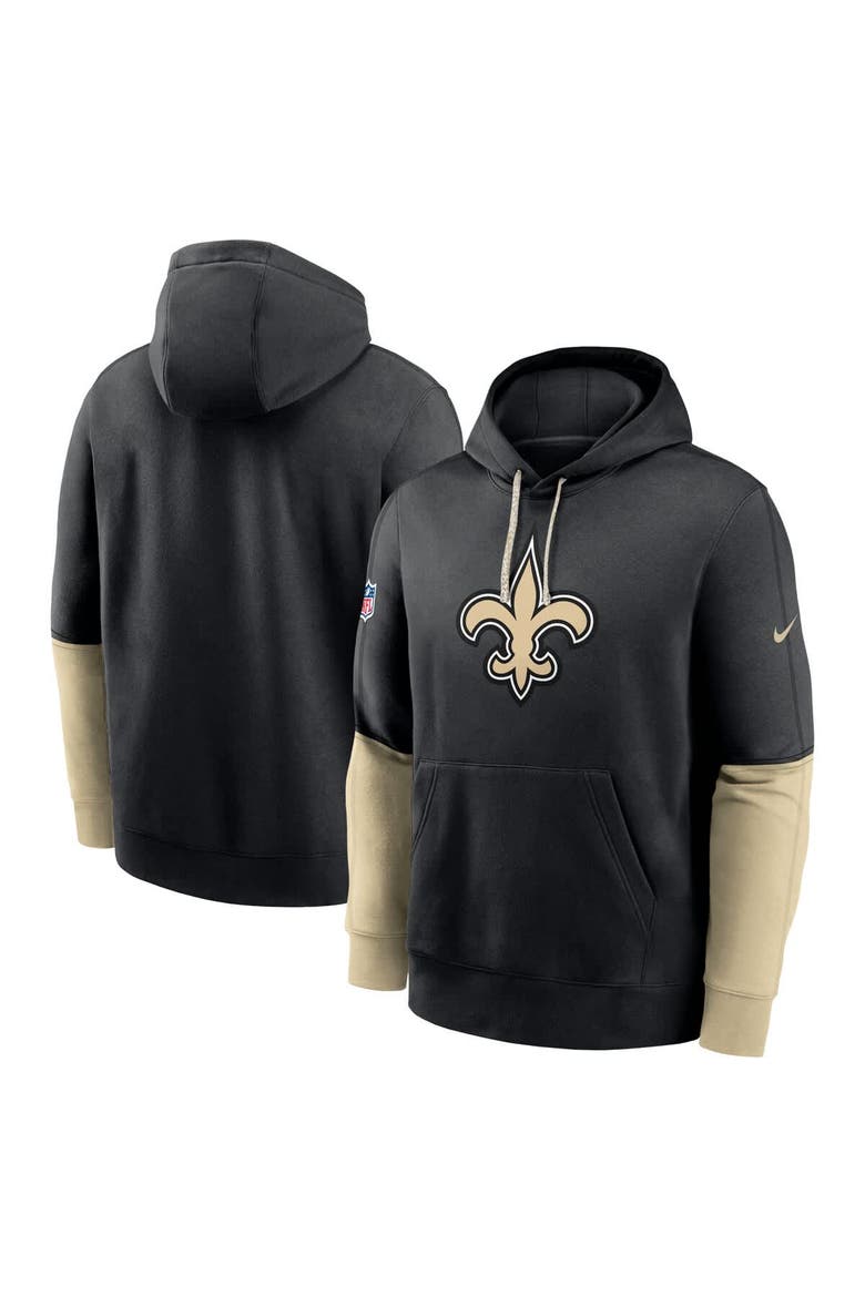 Men's Nike Black New Orleans Saints 2024 Sideline Club Pullover Hoodie, Alternate, color, Black