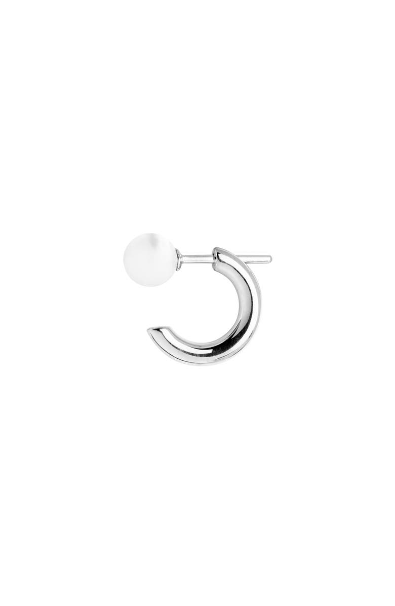 Maria Black Frida Freshwater Pearl Sterling Silver Single Hoop Earring, Main, color, 