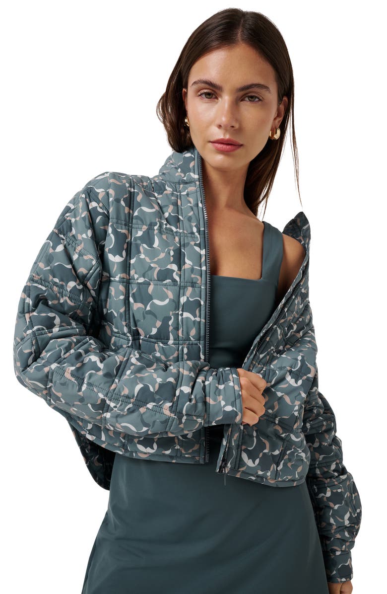 TravisMathew City Edge Quilted Jacket, Alternate, color, Dark Slate Multi