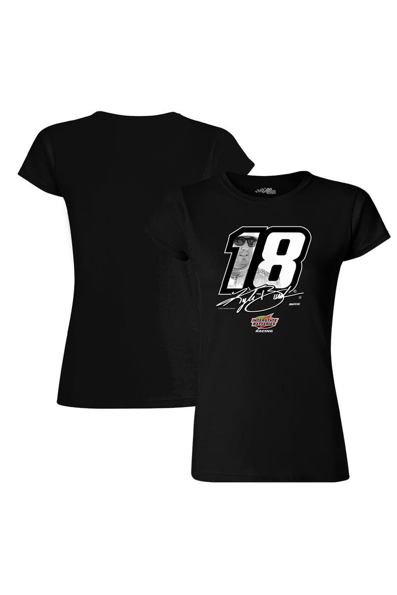 Women's Joe Gibbs Racing Team Collection Black Kyle Busch Driver T-Shirt, Main, color, Black
