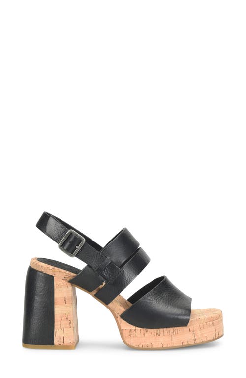 Kork-ease ® Maxi Sandal In Black Leather