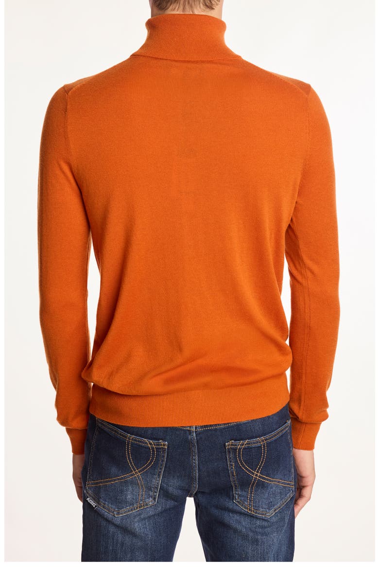 Fine Gauge Turtleneck Sweater, Alternate, color, MARMALADE