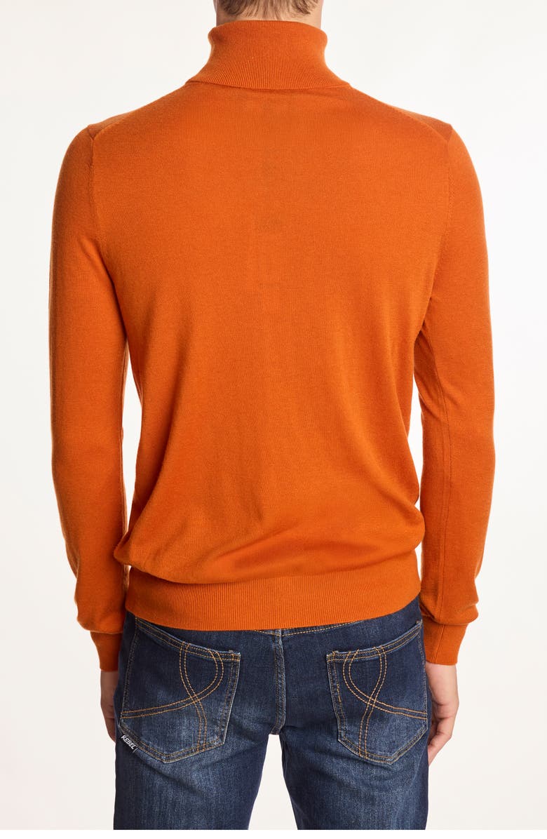PAISLEY & GRAY Fine Gauge Turtleneck Sweater, Alternate, color, Marmalade