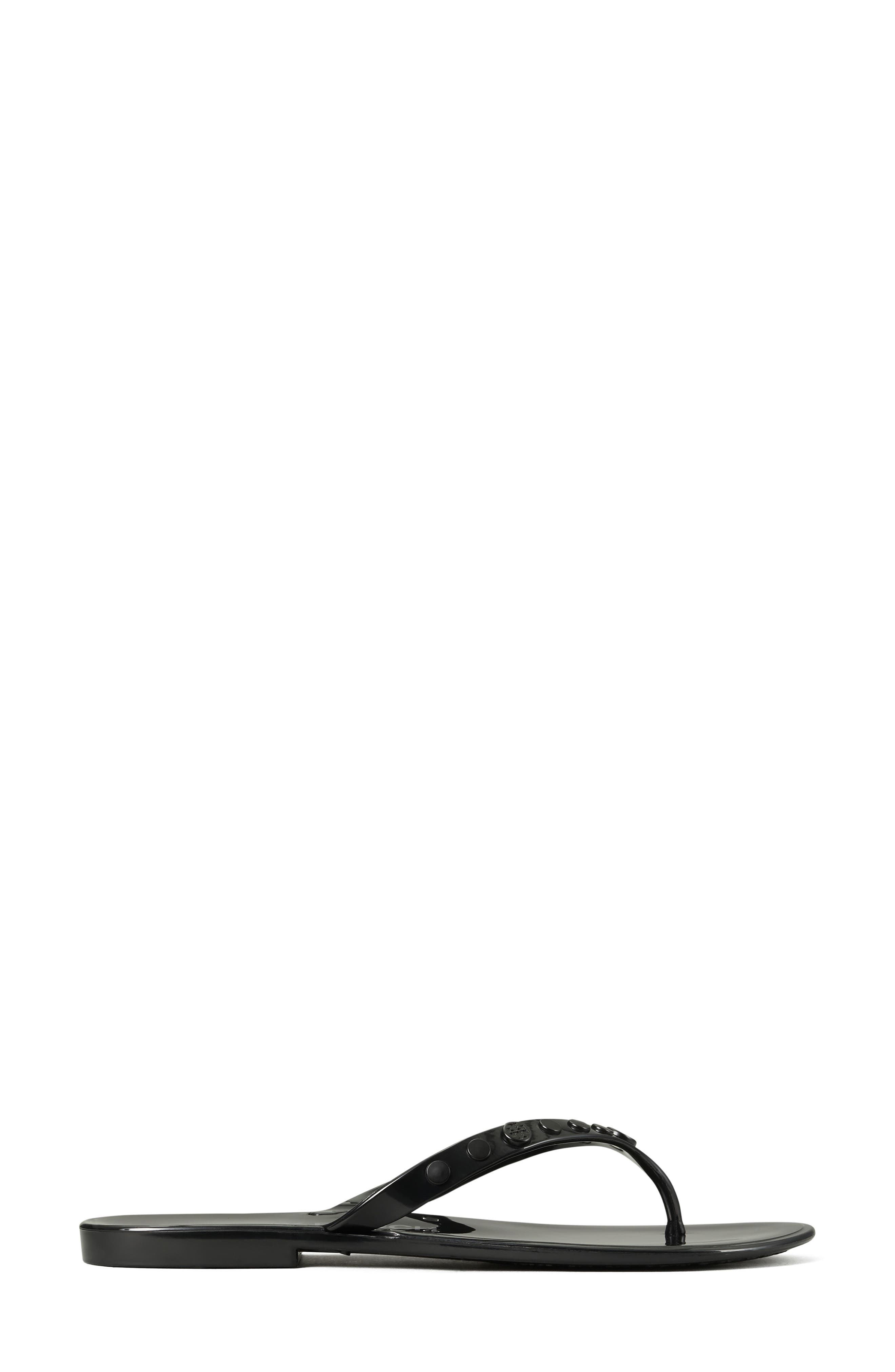 Studded Jelly Flip Flop, Alternate, color, PERFECT BLACK