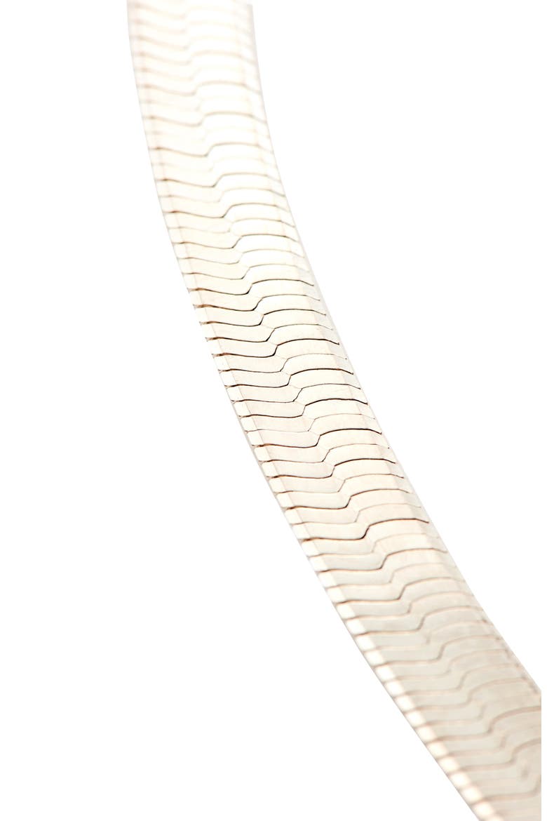 Silver Herringbone Necklace, Alternate, color, SILVER