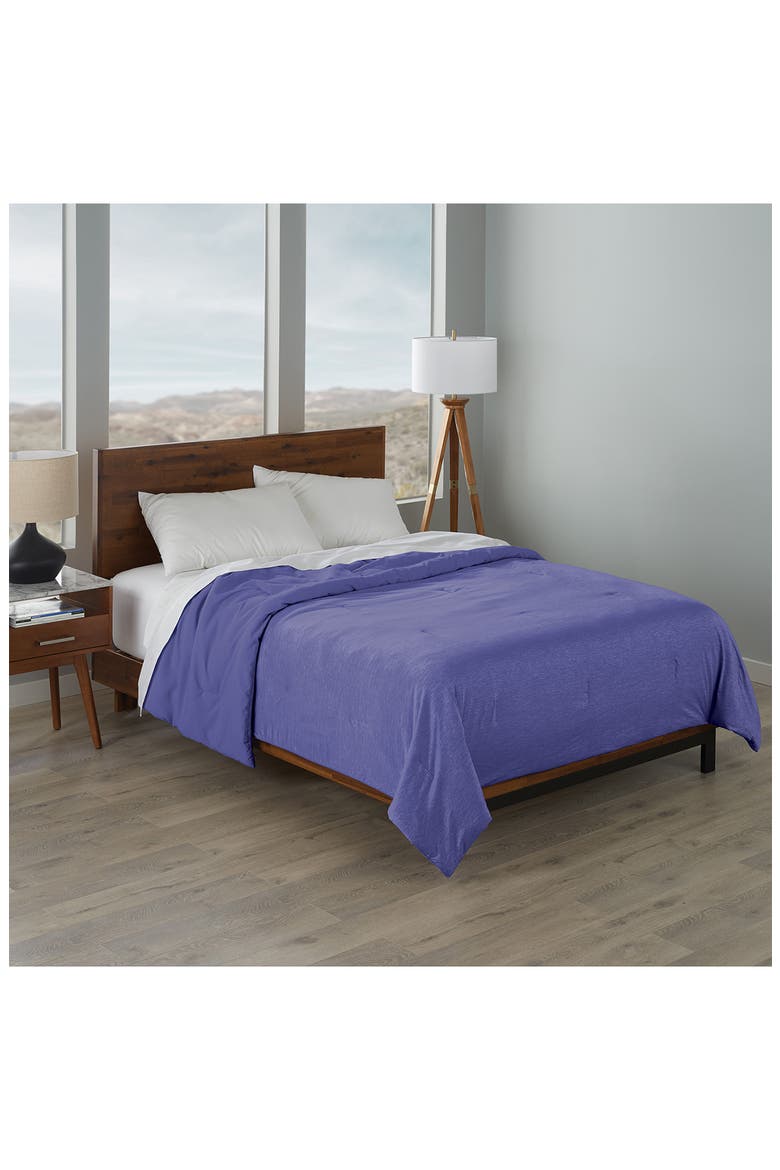 Cooling Jersey Fabric Down Alternative Comforter, Alternate, color, BLUE