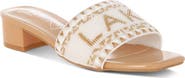 LONDON RAG Vacay Babe Lake Como Beaded Slide Sandal