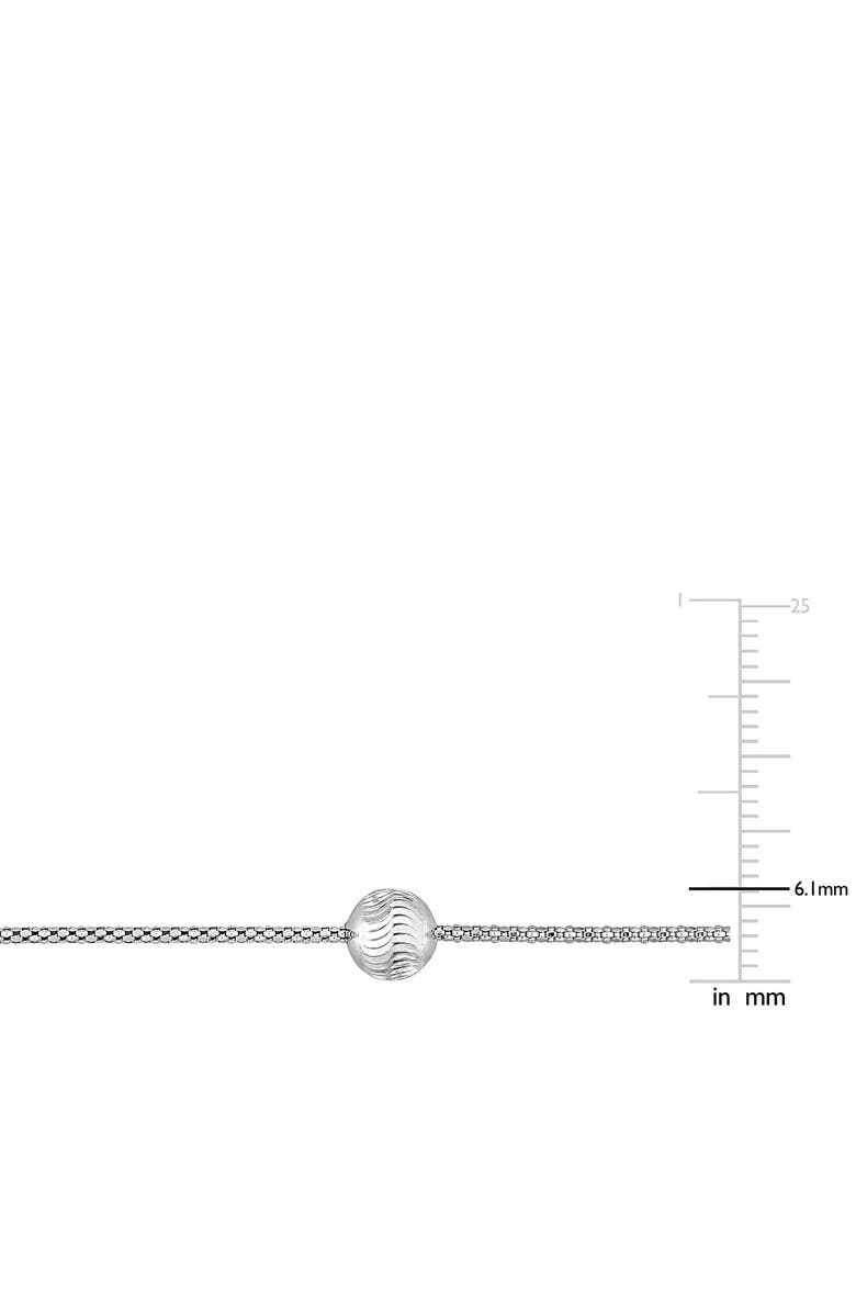 DELMAR 6mm Ball Station Chain Bracelet, Alternate, color, Silver