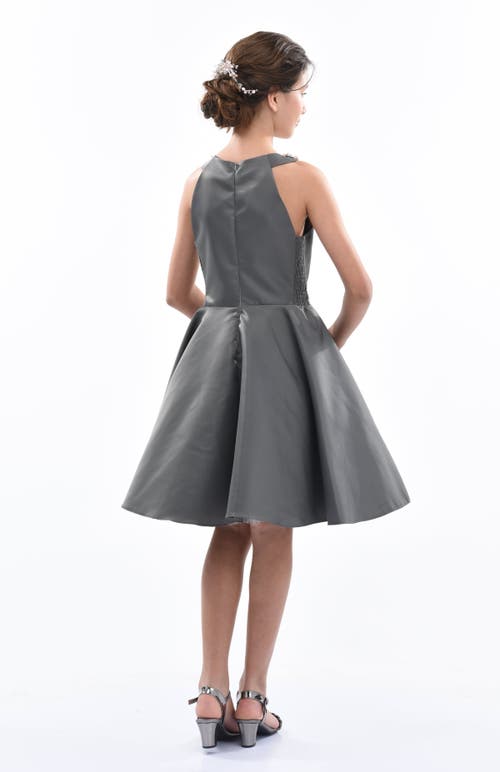 Tulleen Cardona Pearl-embellished Dress In Grey