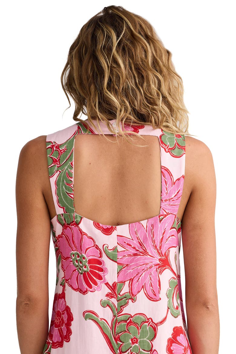 Zephyr Floral Shift Dress, Alternate, color, PINK IBIZA