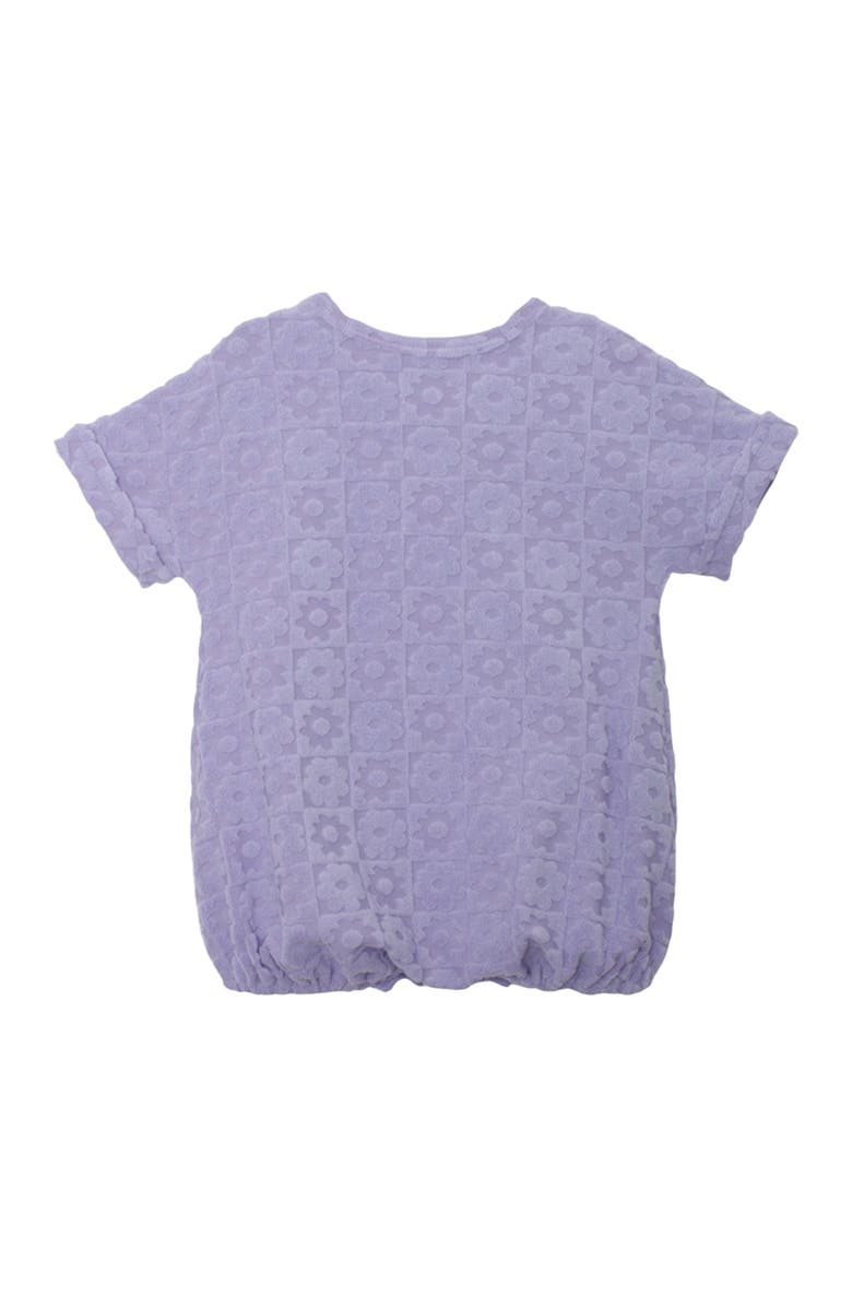 Mabel + Honey Veronica Short Sleeve Romper, Alternate, color, Purple